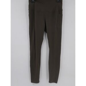 Ethos Leggings Olive Green Ankle Length Pockets Stretch Yoga Women's XL Tall